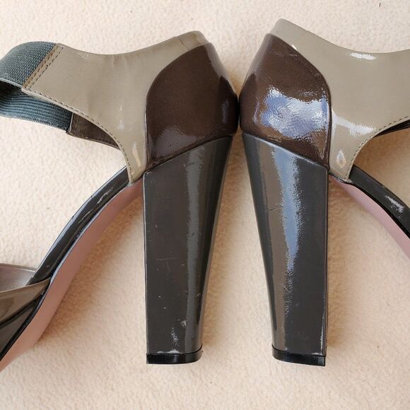 Paris Hilton ombre peep toe chunky heels - Picture 9 of 9